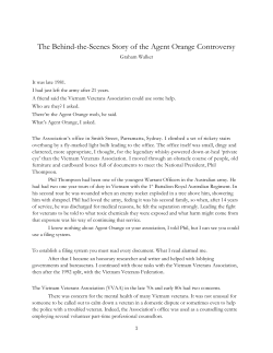 The Behind-the-Scenes Story of the Agent Orange Controversy
