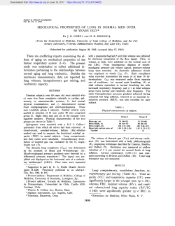 formation pertaining to the relationships between lung volumes