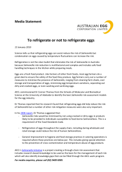 Statement To refrigerate or not to refrigerate eggs