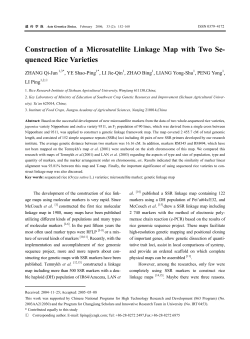 Construction of a Microsatellite Linkage Map with Two Se