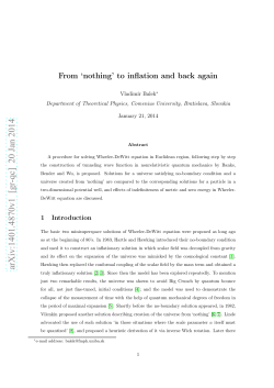 From`nothing`to inflation and back again