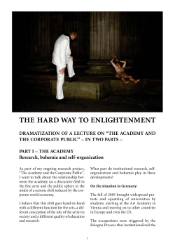 DRAMATIZATION OF A LECTURE ON &ldquo;THE ACADEMY AND THE