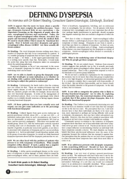 defining dyspepsia - South African Family Practice