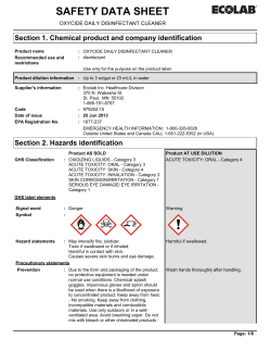 safety data sheet