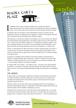 to the Fact Sheet - National Capital Authority