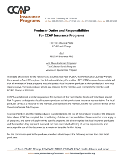 Producer Duties and Responsibilities For CCAP Insurance Programs