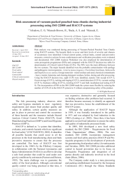 Risk assessment of vacuum-packed pouched tuna chunks during