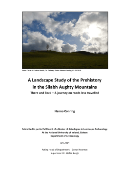 A Landscape Study of the Prehistory in the Sliabh Aughty Mountains
