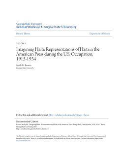 Imagining Haiti: Representations of Haiti in the American Press