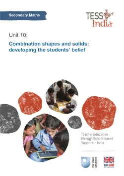 Combination shapes and solids: developing the - TESS
