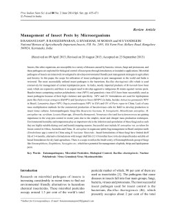 Management of Insect Pests by Microorganisms