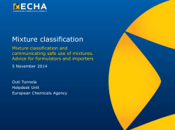 Mixture classification - ECHA