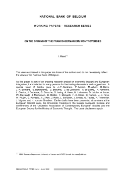 On the origins of the Franco-German EMU controversies