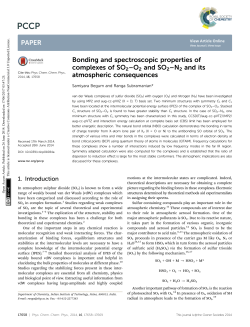 Bonding and spectroscopic properties of