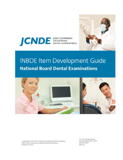 INBDE Item Development Guide - American Dental Association