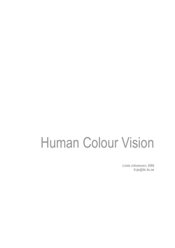 Human Colour Vision