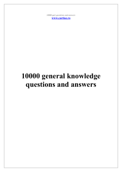 General Knowledge- 1000 Questions and Answers