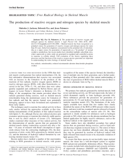 The production of reactive oxygen and nitrogen species by skeletal