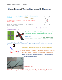 Linear Pair and Vertical Angles, with Theorems
