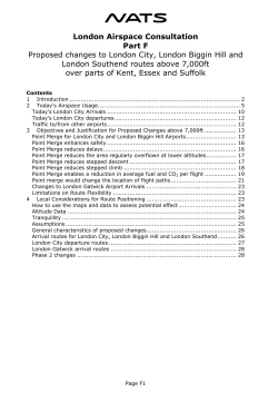 London Airspace Consultation Part F Proposed changes to London