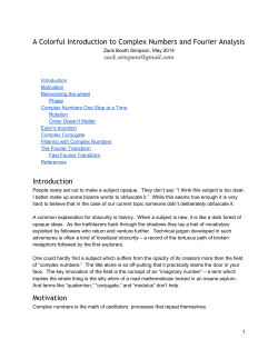 A Colorful Introduction to Complex Numbers and - Mine