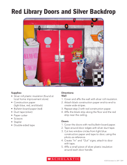 Red Library Doors and Silver Backdrop