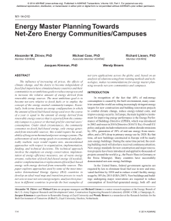 Energy Master Planning Towards Net-Zero Energy