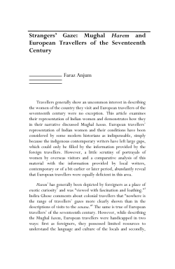 Strangers` Gaze: Mughal Harem and European Travellers of the