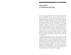 Using Up Words in Paul Monette`s AIDS Elegy