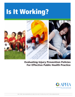 Injury and Violence Policy Evaluation Case Studies