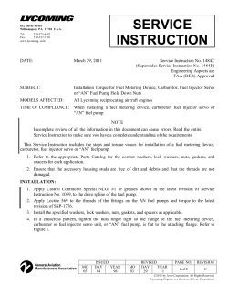 SERVICE INSTRUCTION