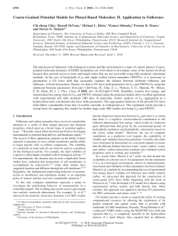 Coarse-Grained Potential Models for Phenyl