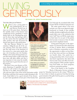 a stewardship narrative series presented by TENS