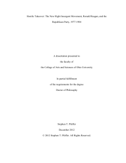 Hostile Takeover: The New Right Insurgent Movement