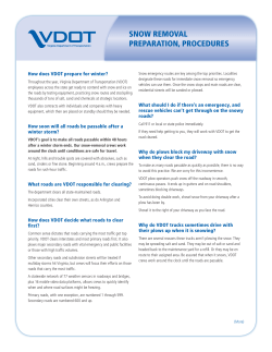 snow removal preparation, procedures