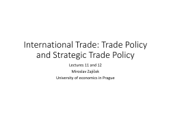 International Trade &ndash; Trade policy LN11 a LN12