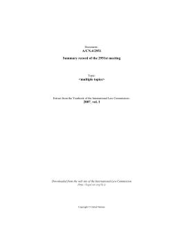 Summary record of the 2951st meeting - United Nations
