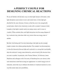 A PERFECT COUPLE FOR DESIGNING CHEMICAL REACTIONS