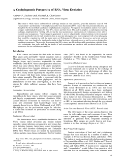 A Cophylogenetic Perspective of RNA&ndash;Virus Evolution