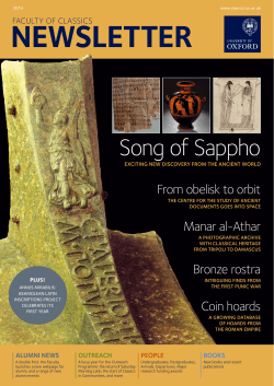 Newsletter2014  - Classics at Oxford