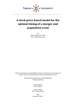 A Stock price based model for the optimal timing