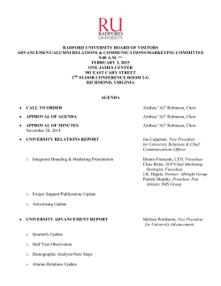 Agenda pdf - Radford University