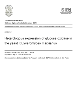 Heterologous expression of glucose oxidase in the