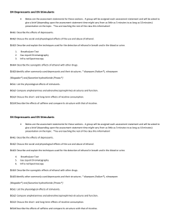 D4 Depressants and D5 Stimulants