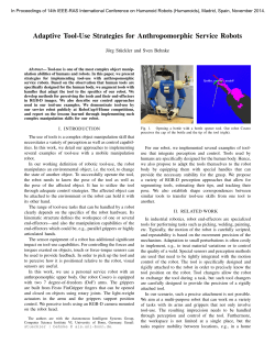 Adaptive Tool-Use Strategies for Anthropomorphic Service Robots