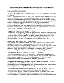 to see the NM State Library list of SW water books.