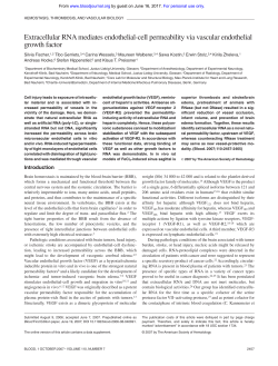 Extracellular RNA mediates endothelial-cell