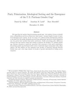 Party Polarization, Ideological Sorting and the Emergence of the