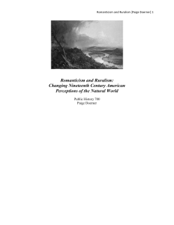 Romanticism and Ruralism: Changing 19th
