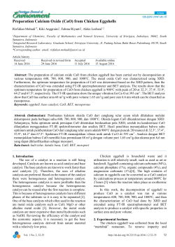 Preparation Calcium Oxide (CaO) from Chicken